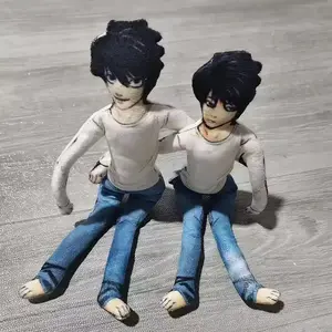 Anime Death Note L·Lawliet Cosplay Doll Plush Stuffed Dolls Iron Wire Joint Flexible Fashion Room Decoration Halloween Gifts
