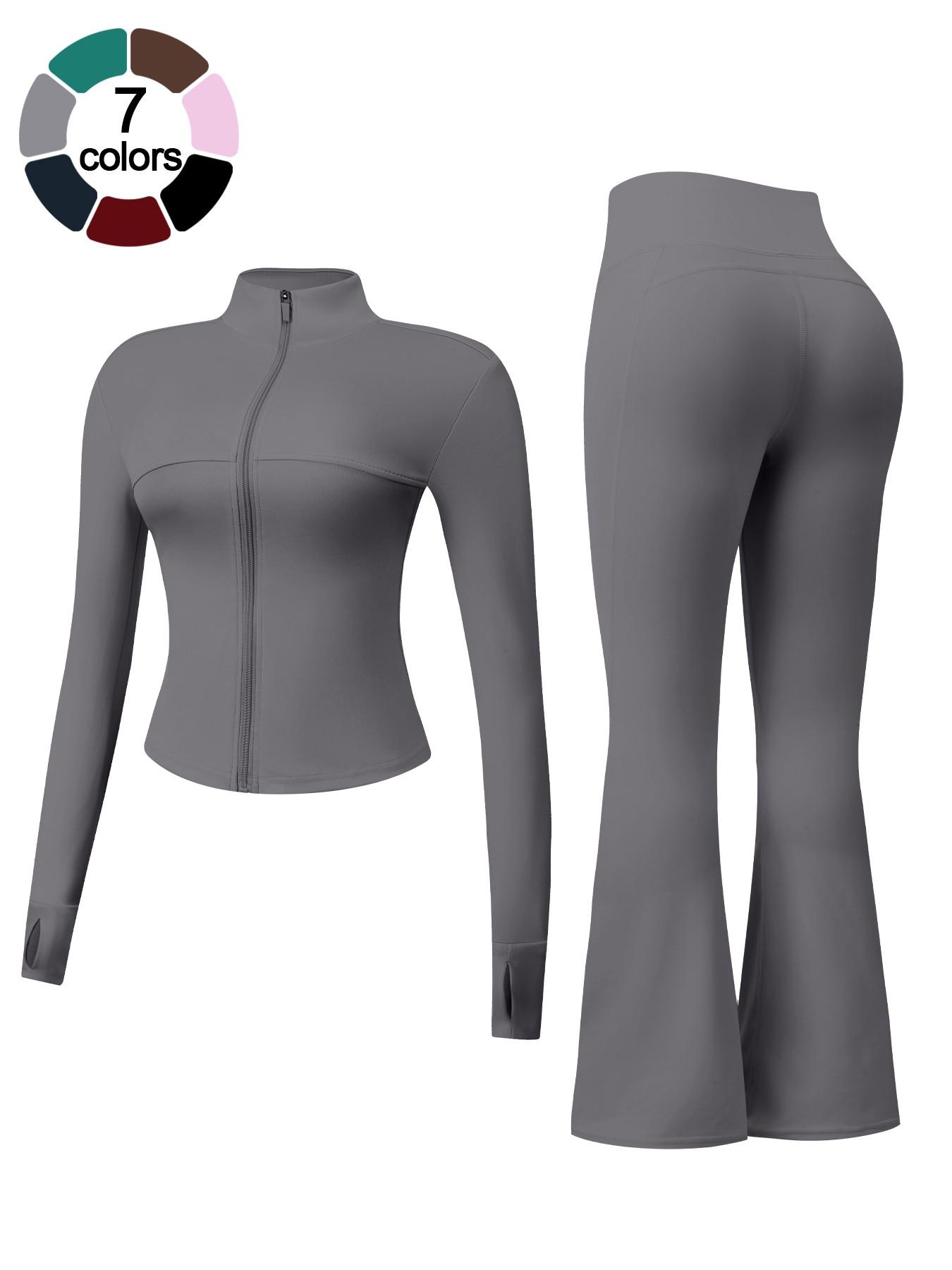 Women's Two-Piece Loungewear Set with Long Sleeve Zipper Jacket and Wide Leg Pants, Perfect for Travel and Home Comfort, Casual Fashion Sleepwear