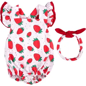 Reborn Baby Clothes for 18-20 Inch Dolls,Strawberry Outfit Set, Cute Baby Accessories for Reborn Girl