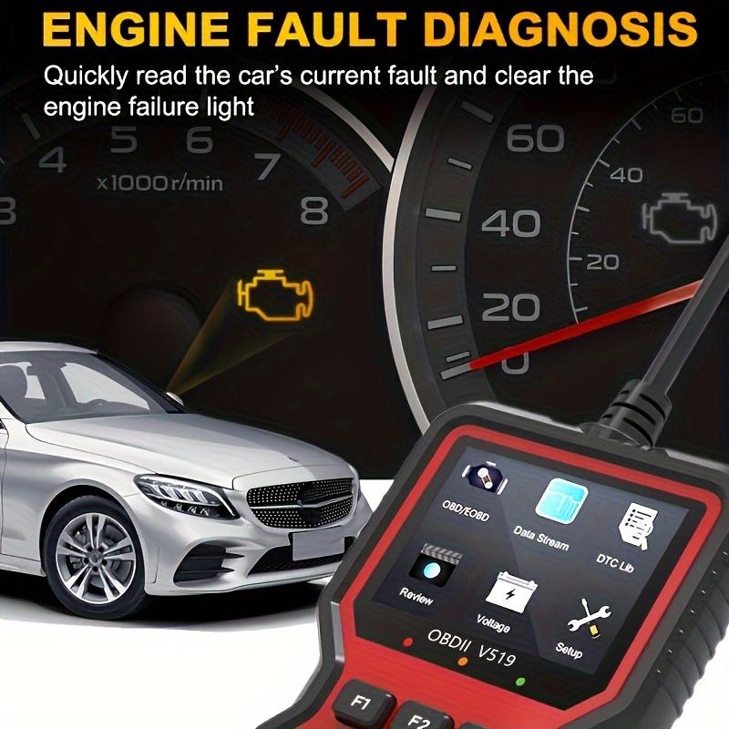 2025 New Powerful OBD2 Scanner Diagnostic Tool - Engine Code Reader, Full OBD2 Features, Reset, Modes 6&8, Suited for DIY Car Owners & Mechanics Voltage Test fathersdaygift
