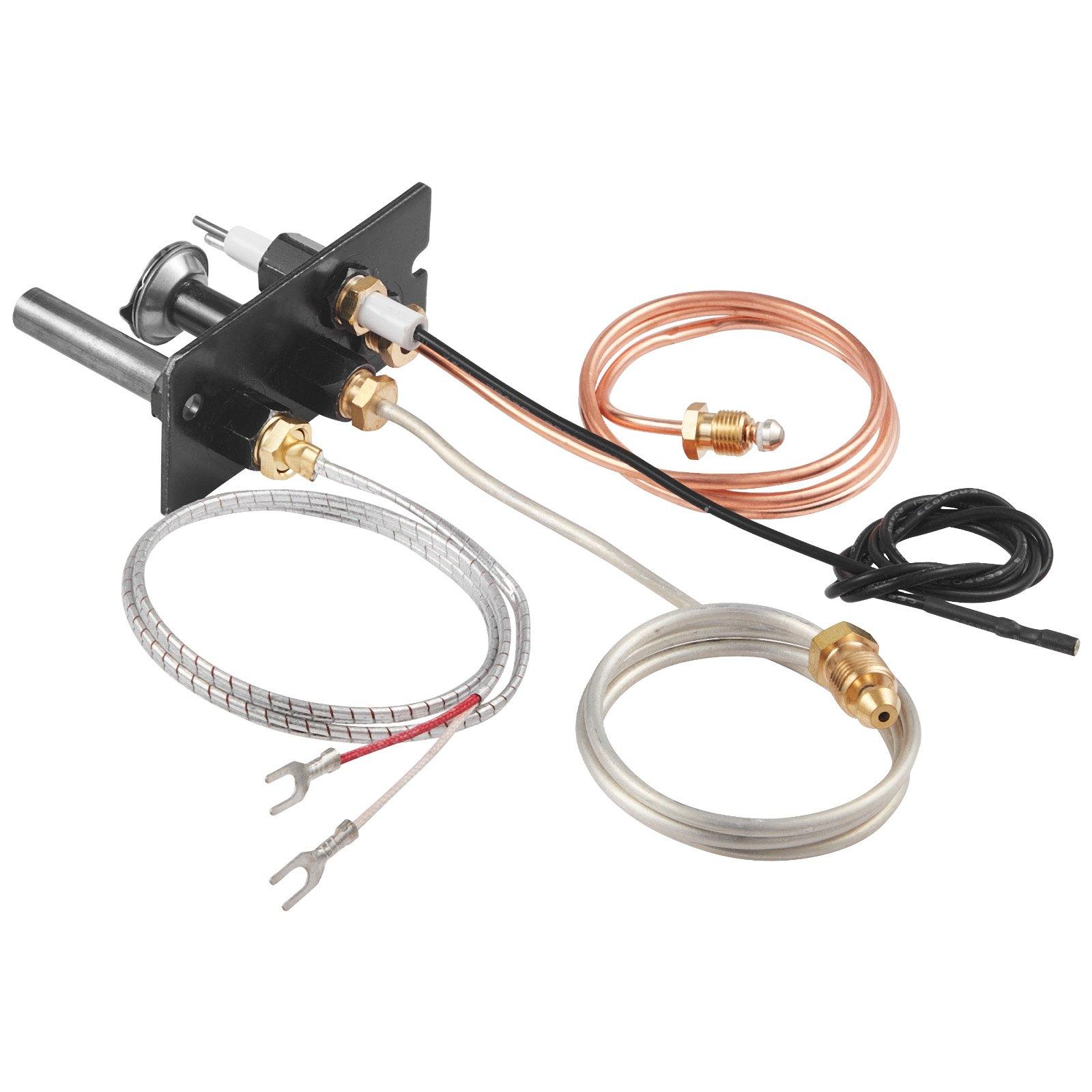 fathersdaygift VEVOR Gas Pilot Assembly, OE 69L17, 69L1701, 904405, J4117, 108084-02 Fireplace Gas Pilot Assembly Kit, Natural Gas Ignition Replacement, Compatible with Lennox, Superior, Astria Models, Black