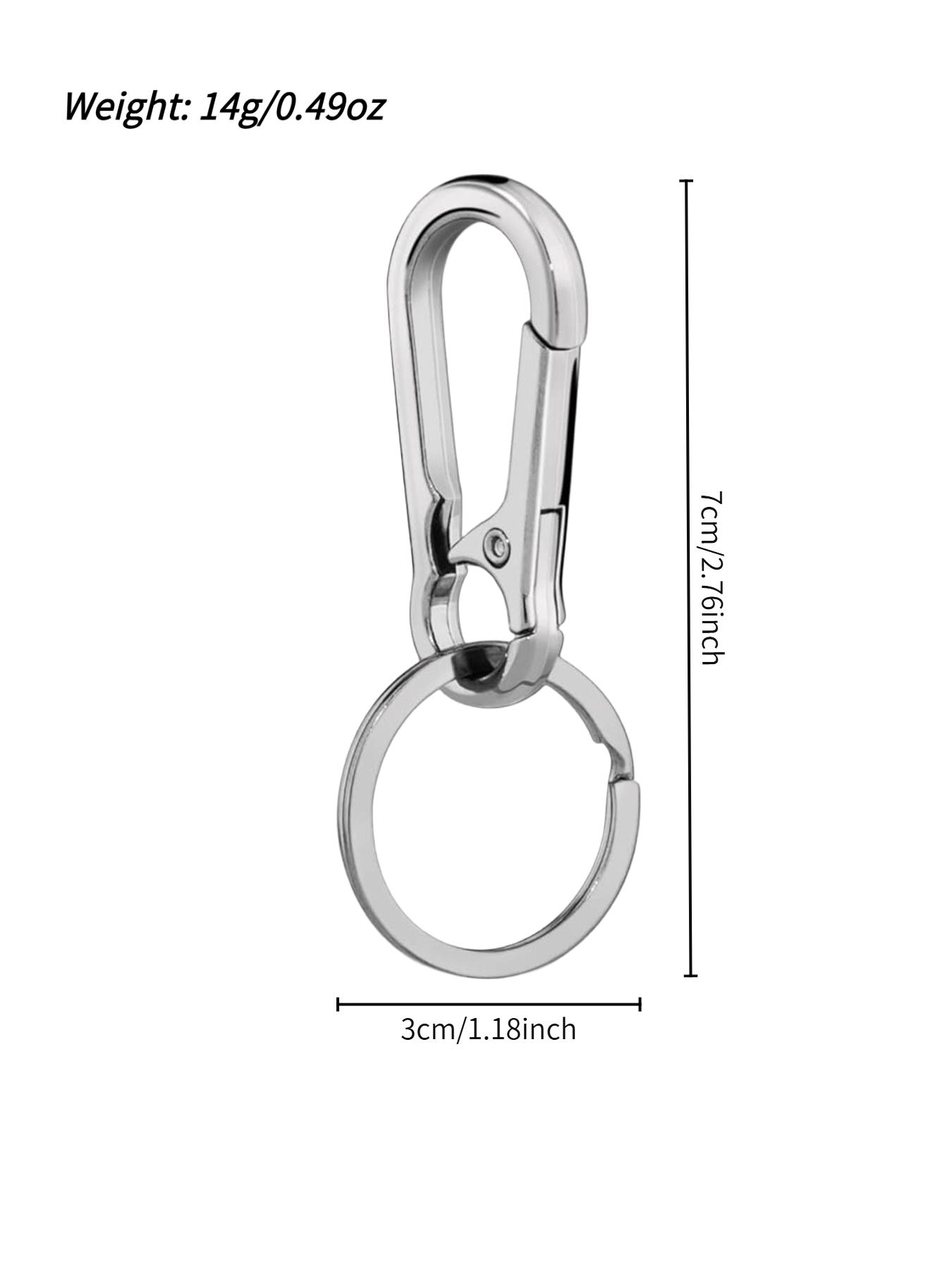 2 Pack Metal Car Keychain Accessories, DIY Ring Circle Waist Hanging Buckle, Men's Climbing Hook Key Chain Couple Pendant