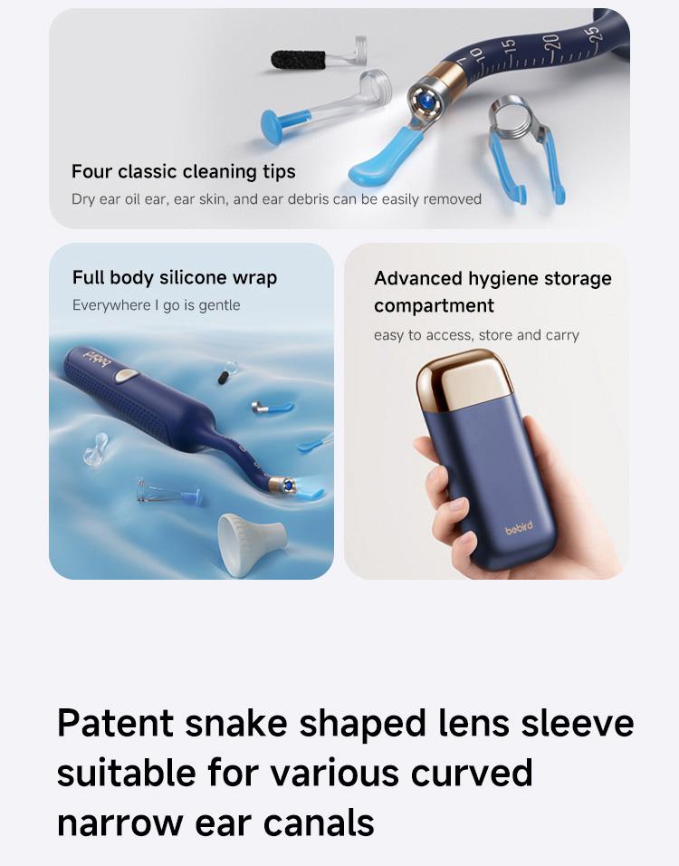 【For Pros】Smart Ear Cleaning Tool, 1 Box Ear Wax Removal Tool with 12pcs Tip, Portable Ear Wax Cleaner, Ear Wax Cleaning Kit, Ear Waxing Cleaning,  Ear Wax Removal Kit Earwax Remover ear wax removal tool
