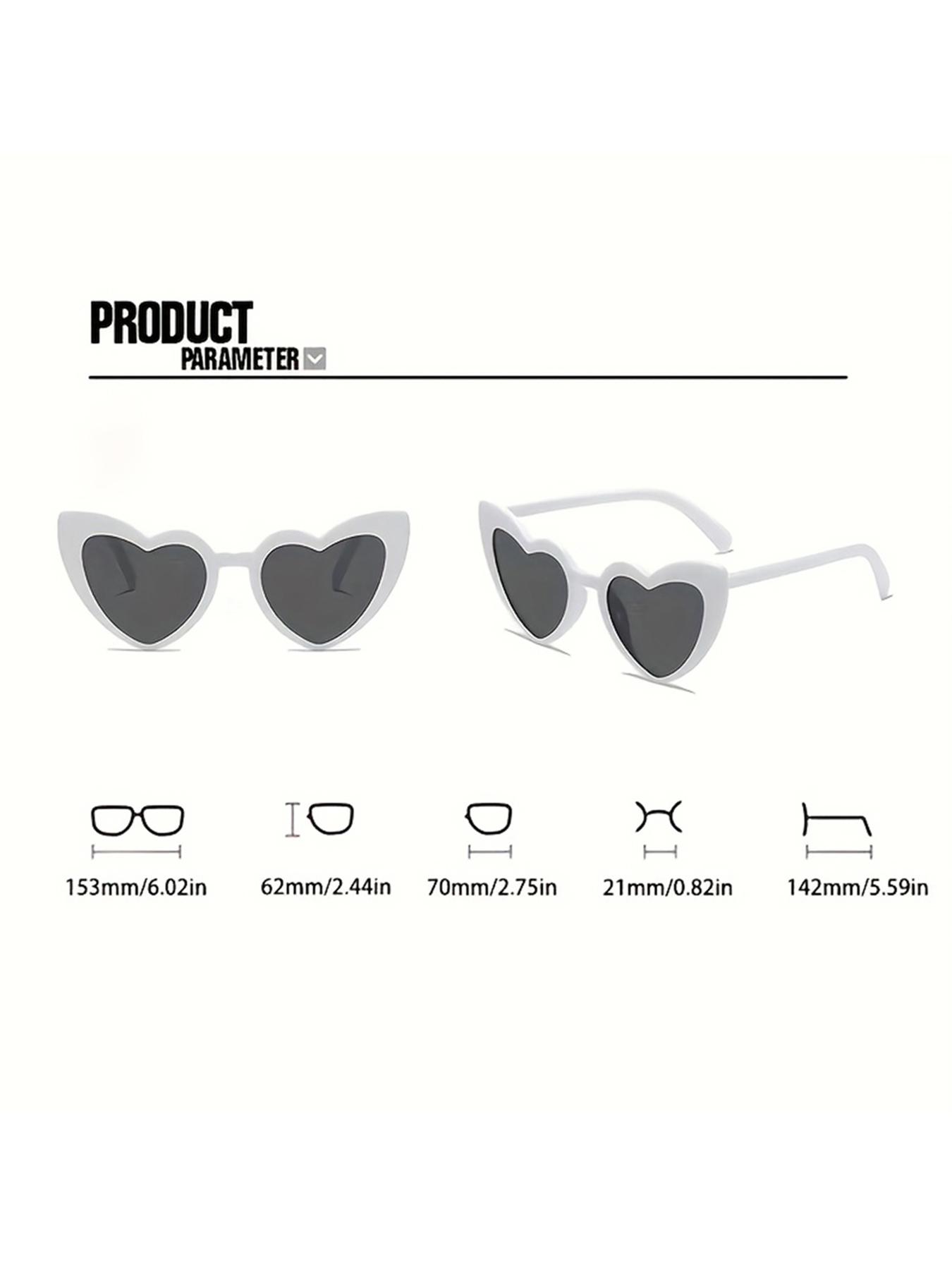 2 Pairs Women's Plastic Heart Glasses, Cute Trendy Fashion Eyewear, Versatile Casual Style, Perfect for Birthday Parties