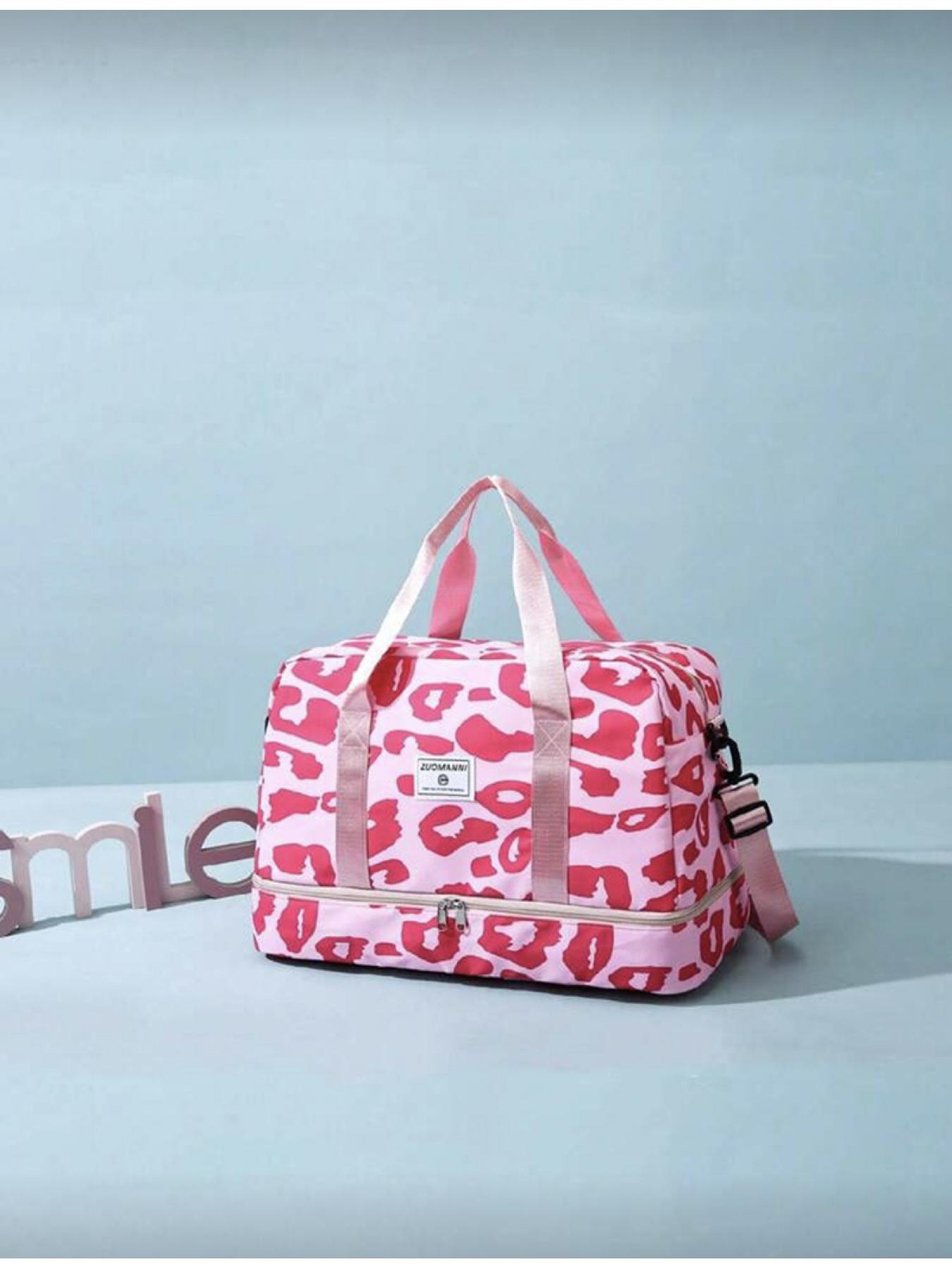 New Simple Travel Duffle Bag Fashion Versatile Casual Sports Gym Bag Short Trip Lightweight Foldable with Independent Shoe Compartment Suitable for Students and Travelers Waterproof Multi-functional