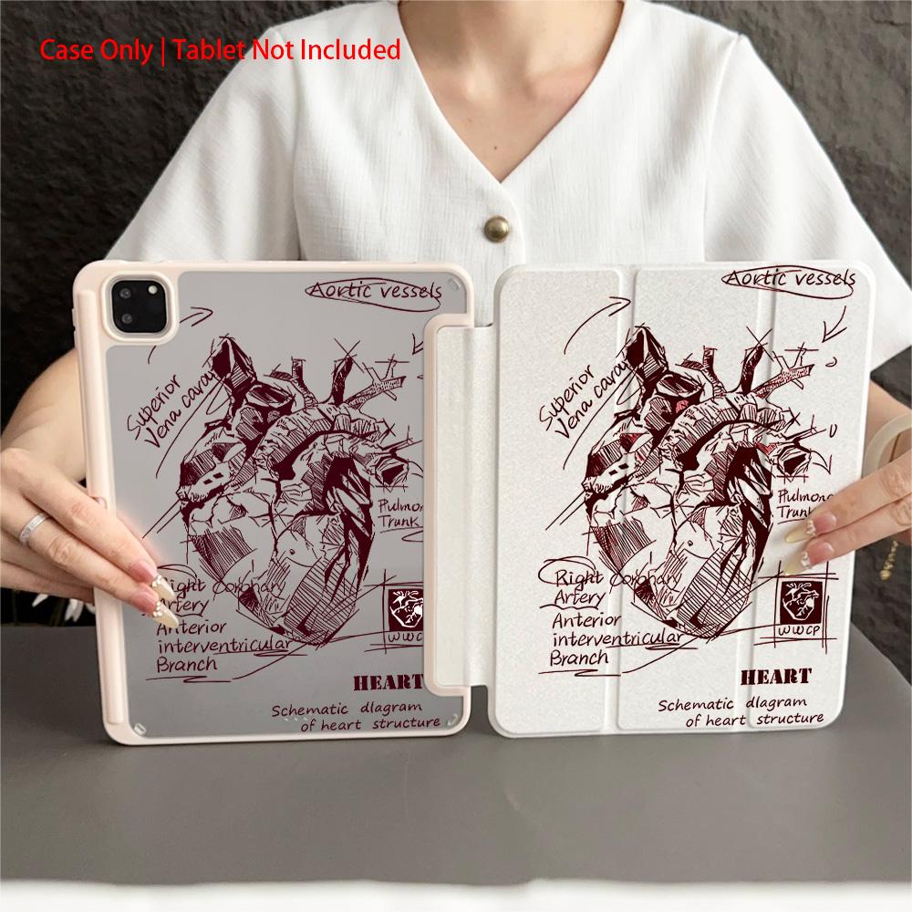 1 Piece Protective Folio Tablet Case with Pen Holder compatible with iPad 10.9/Pro11/10th/iPad7/8/iPad Air 4/5/iPad Pro/iPad Air 13(M3 2025)/iPad Air 11(M3 2025)/iPad Air 11(M3 2025)/iPad 11(A16 2025), Auto Sleep/Wake Function/Stylish Tablet Accessories