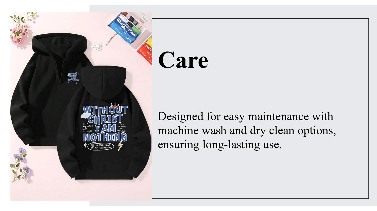 Men's Half-Zip Hoodie, Casual Loose-Fit Hooded Sweatshirt, Half Zip Pullover, Perfect for Daily Wear, Comfortable Fabric, Ideal for Fall & Winter Seasons