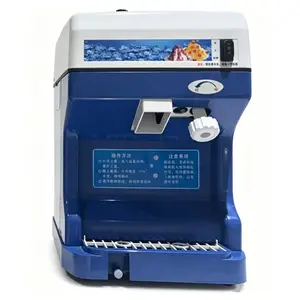 500W Electric Ice Shaver Machine – 300LBS/H Commercial Snow Cone Crusher with Stainless Steel Blades, 500RPM High-Speed Ice Maker for Home Kitchens, Parties, Snack Shops & Dessert Stands, Blue