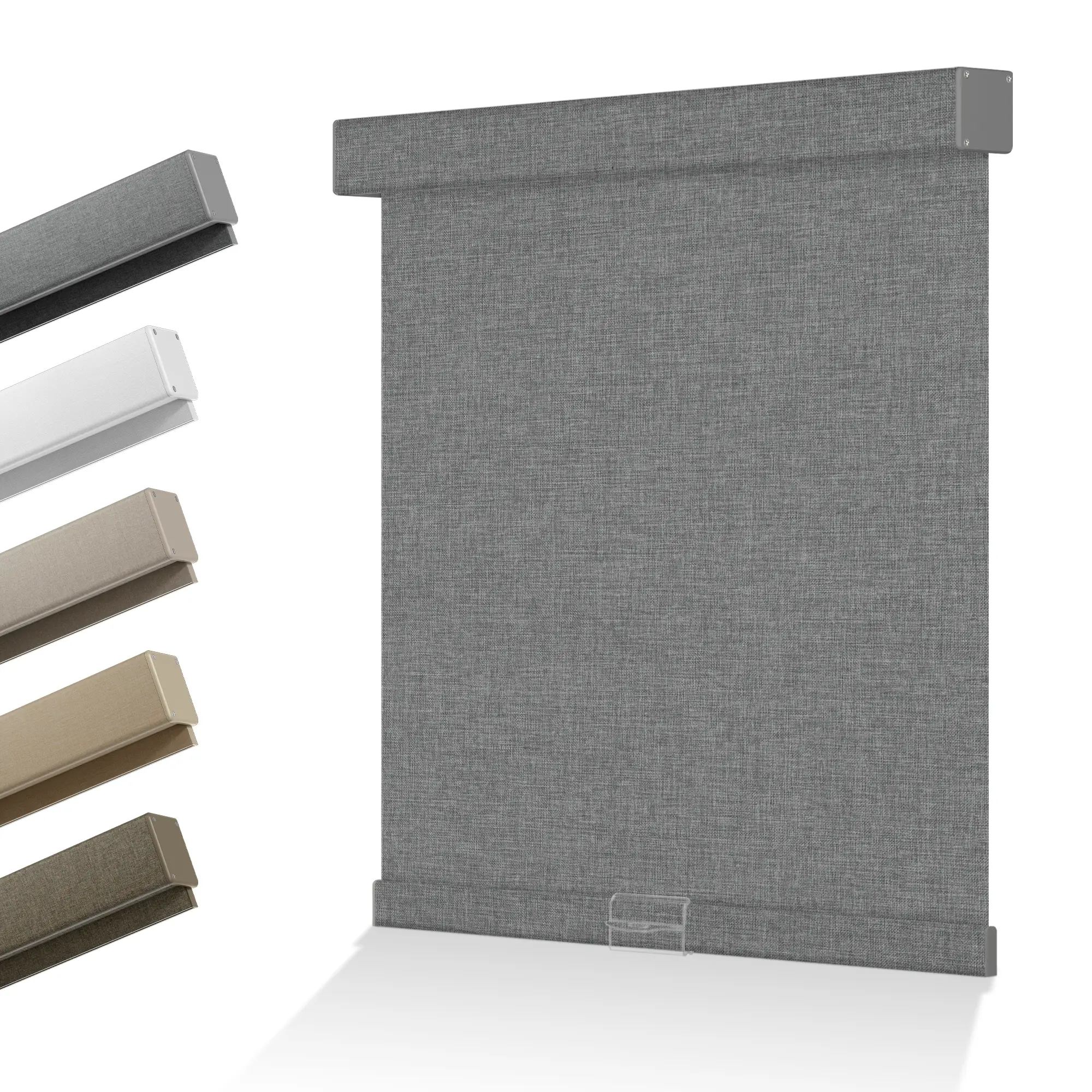 Pocageum spring roller blinds, blackout window shades, no cord needed, no drilling required, sun-blocking thermal curtains for bedroom and living room