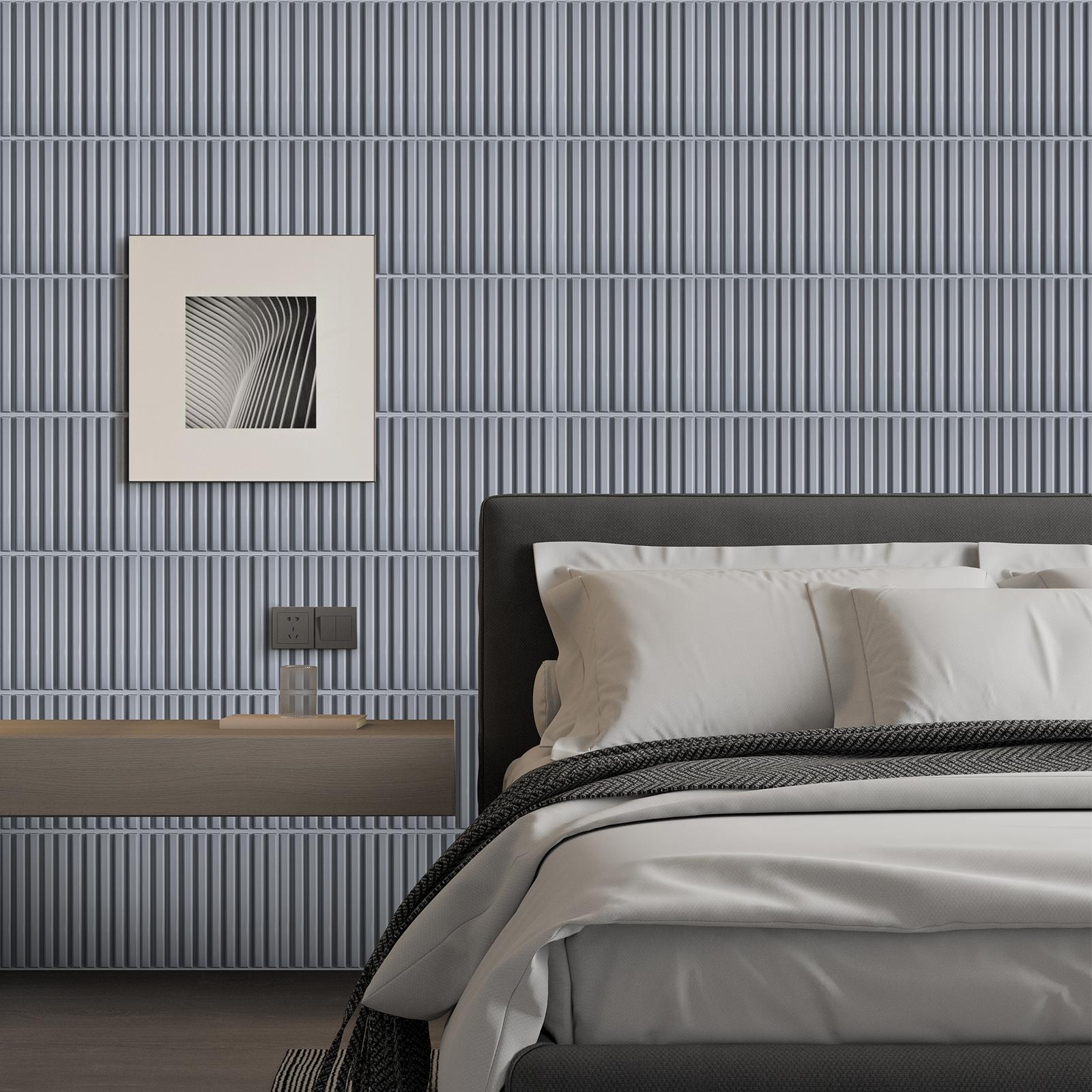 FLOLEOPA PVC Plastic 3D Wall Panels, Waterproof and Fire-Resistant, 11.8x11.8 inches, Approx. 1mm Thickness. Ideal for Living Rooms, Bedrooms, Hotels, Offices, Game Rooms, and TV Feature Walls. Modern Home Decor Vinyl. Includes Installation Accessories.