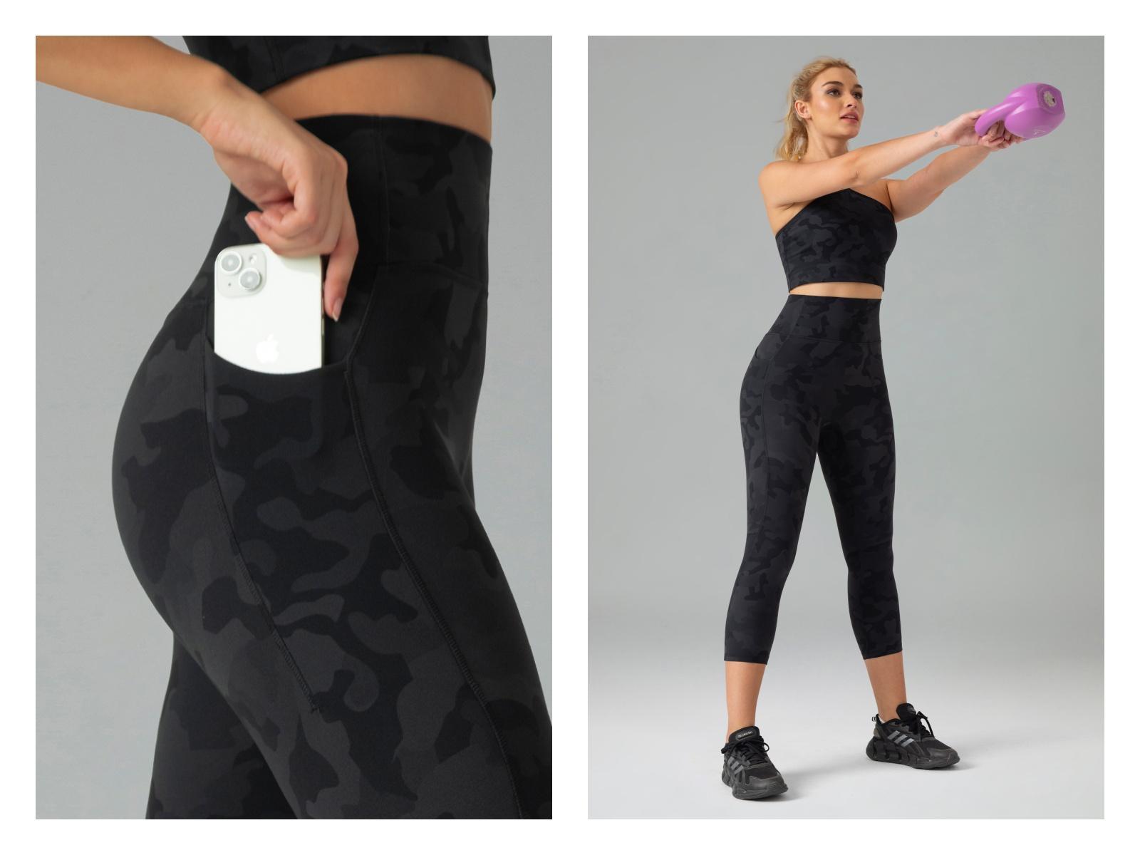 Colorfulkoala Women's No Front Seam Yoga Capri 21" with Side Pocket Dreamlux High-Waisted Tummy Control Workout Leggings  Petite Length