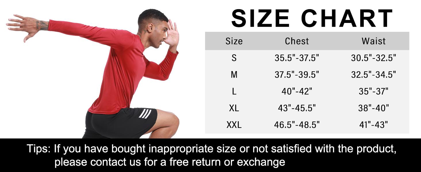 HOPLYNN 5 Pack Men's Athletic crew neck Long Sleeve Fishing Shirts for Men Sun Protection Shirts Lightweight Rash Guards workout tops  gym outfits   gym fits  workout clothes  men