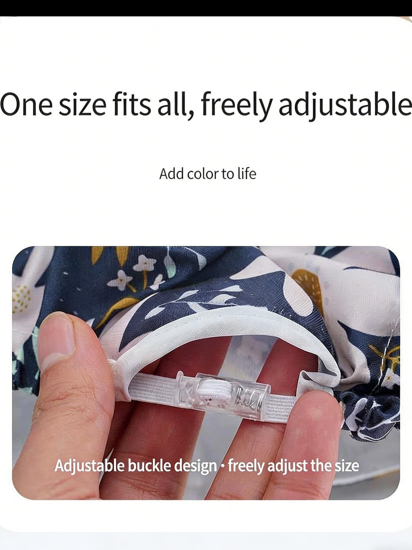 Unisex Adjustable Elastic Chef Hat, 5-Piece Set, Kitchen Cooking Bakery Hat, Dustproof Work Cap, Men and Women Universal Fit