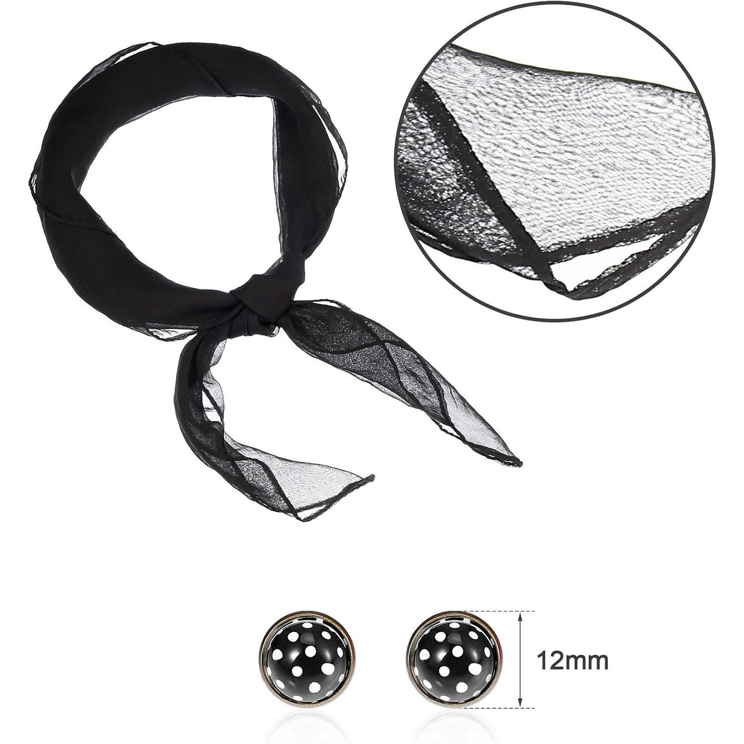 1950's Costume Accessories for Women 50s Scarf Polka Dot Headband Earring  Eye Glasses Waistband