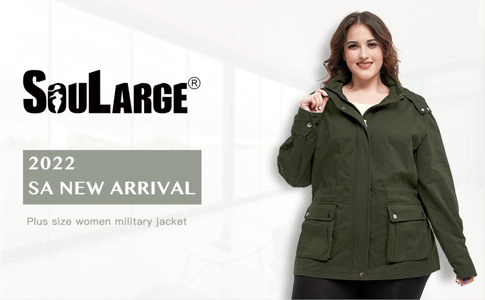 Women's Plus Size Military Cotton Jacket with Detachable Hood Womenswear Coats Casual Outerwear Tops Women's Plus Size Military Cotton Jacket with Detachable Hood Womenswear Coats Casual Outerwear Tops
