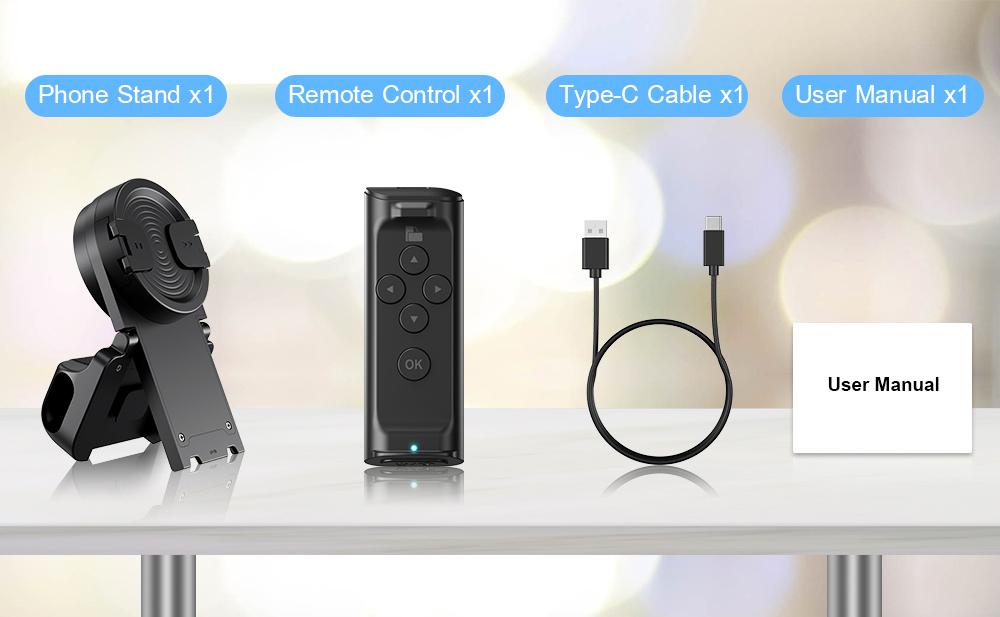 [DealsForYouDays] PUTARE Remote Control for TikTok Scrolling with Phone Stand, Wireless Page Turner, Selfie Camera Shutter Video Recording for iOS Android, Cellphone Selfie Accessory SummerWins