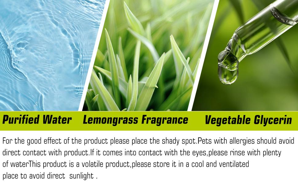 Stinky Pet Freshener Spray, 100% Plant-Based Lemongrass Dog Cat Cologne, Long Lasting Odor Control Mist, No-Bath Quick Fur Deodorizer Safe for All Breeds