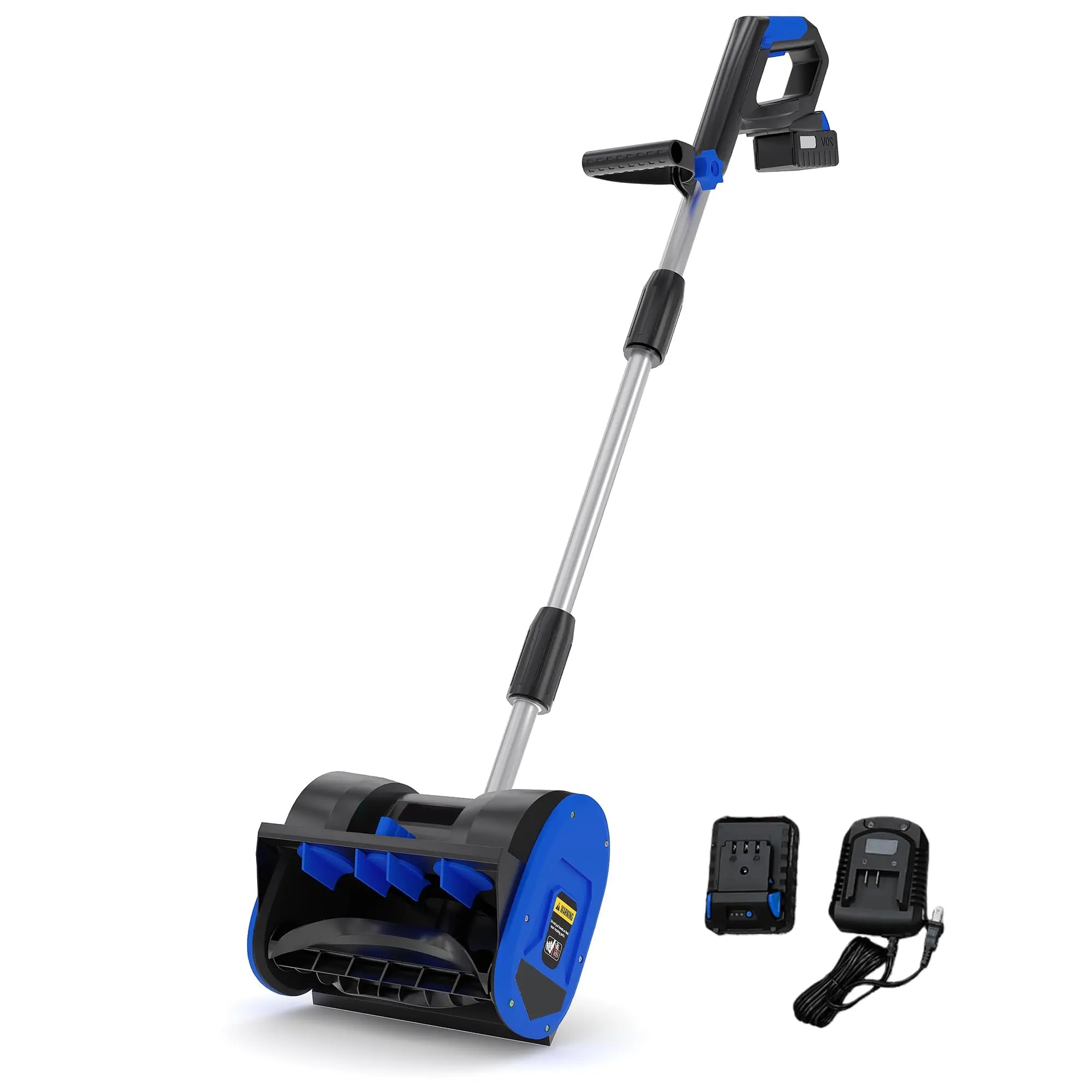 Garvee Cordless Snow Blower - 12 in, 20V, Snow Shovel with Battery Powered Snow Blower with Directional Plate & Adjustable Front Handle(4-Ah Battery & Fast Charger)