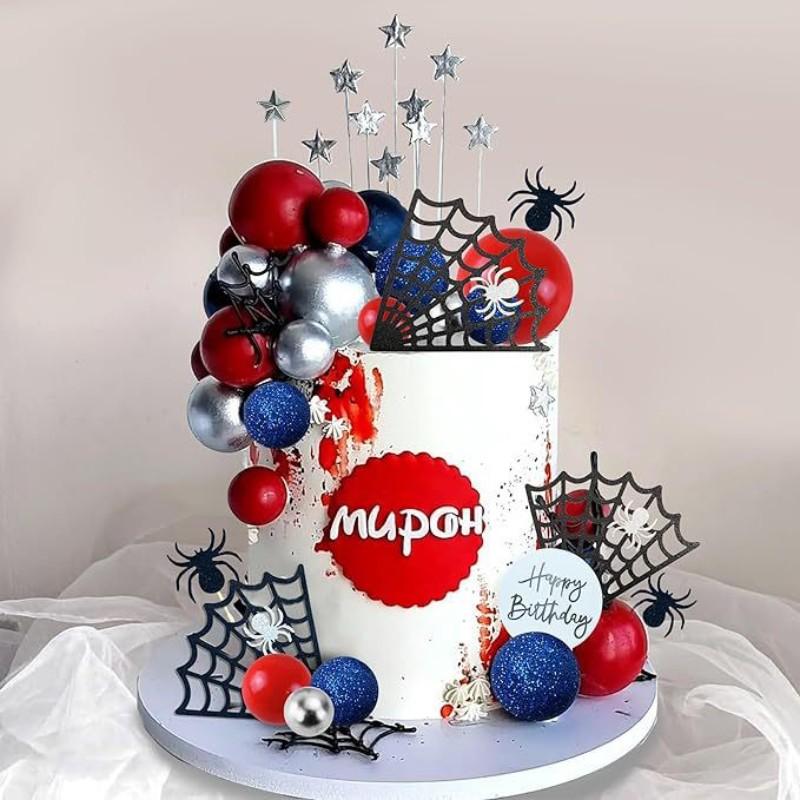 37-Piece Spider Cake Insert Set, Perfect for Infant Shower Parties, Halloween, Christmas, New Year, Valentine's Day, Various Party Events