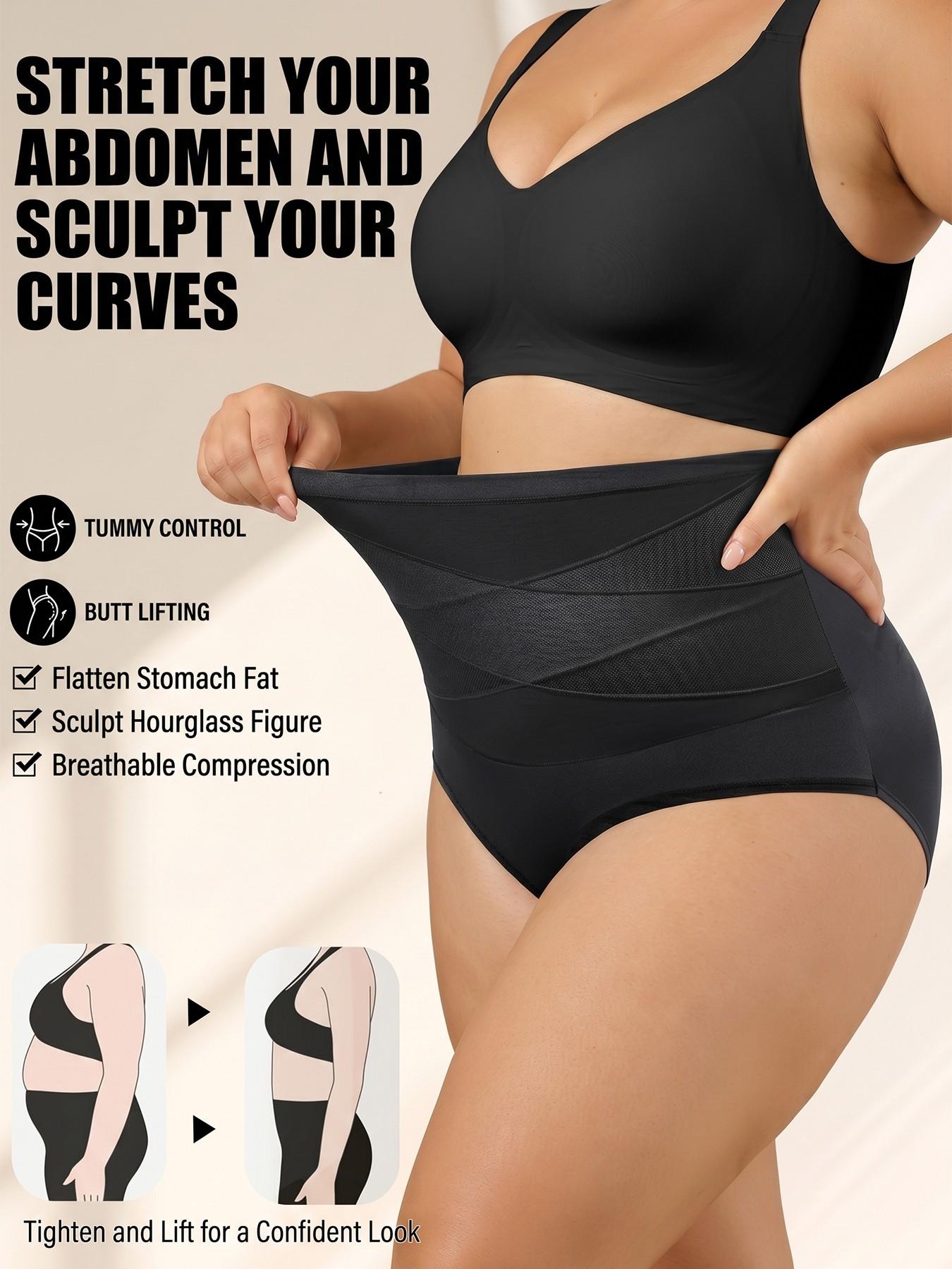 4/6pcs High-Waisted Shapewear Briefs Panties for Women, High Waist Underbriefs, Slim-Fitting Soft Underwear, Invisible for Office & Weddings, Optimizes Body Curve