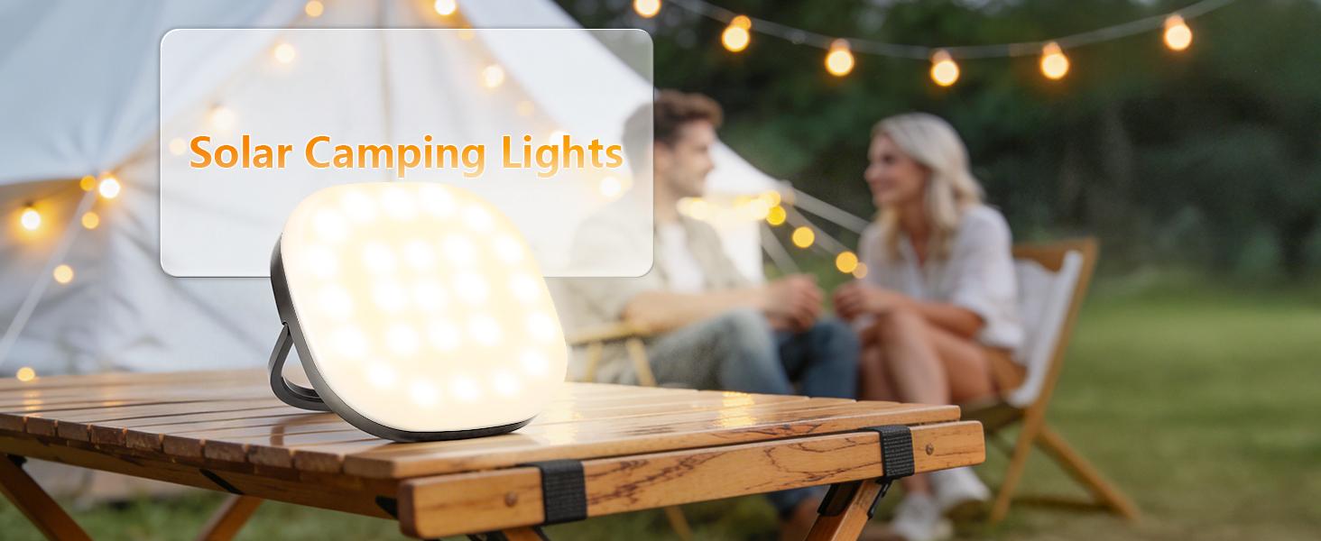 5000mAh Solar Camping Lantern - USB/Solar Rechargeable, IP65 Waterproof with 5 Light Modes. Power Bank, Emergency Light for Hurricanes, Hiking, Home, or Blackouts