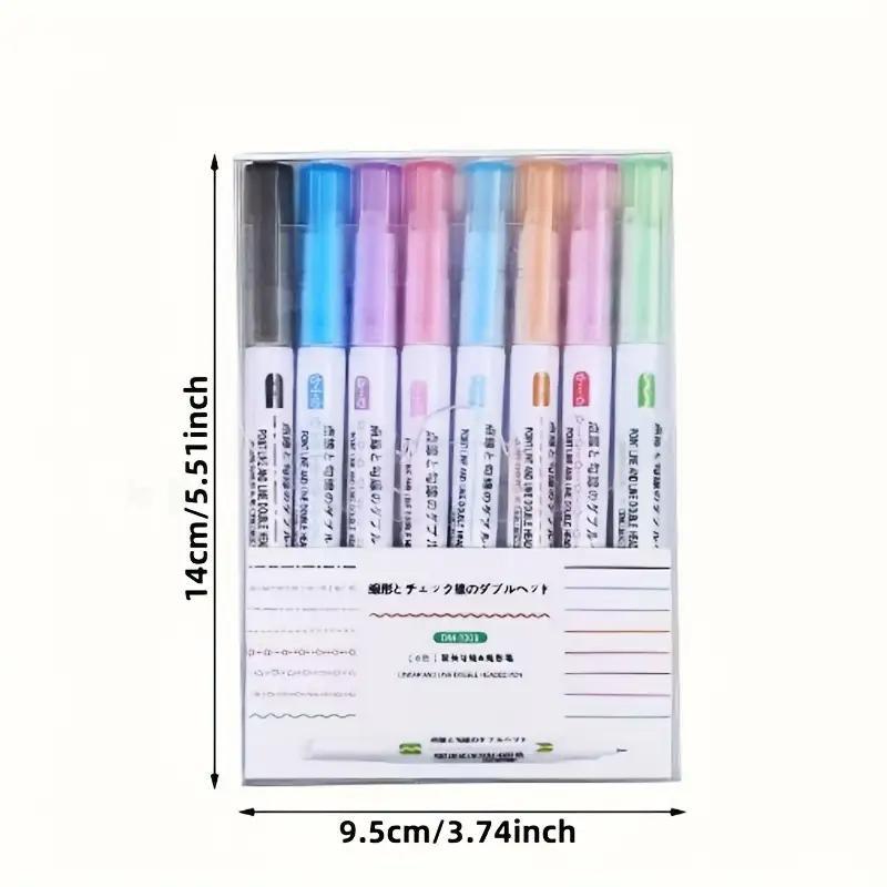 Journal Deco Must - Have 🌸 Curved Floral Roller Pens - Border Pens for Creative Handwriting & Layouts