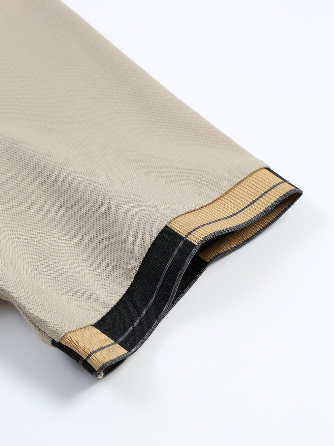 Two-Piece Hh4557 Paul Mccartney Knight Logo Print Men's Collared Shirt, Elastic Casual Breathable All-Season Comfortable High-End Polo