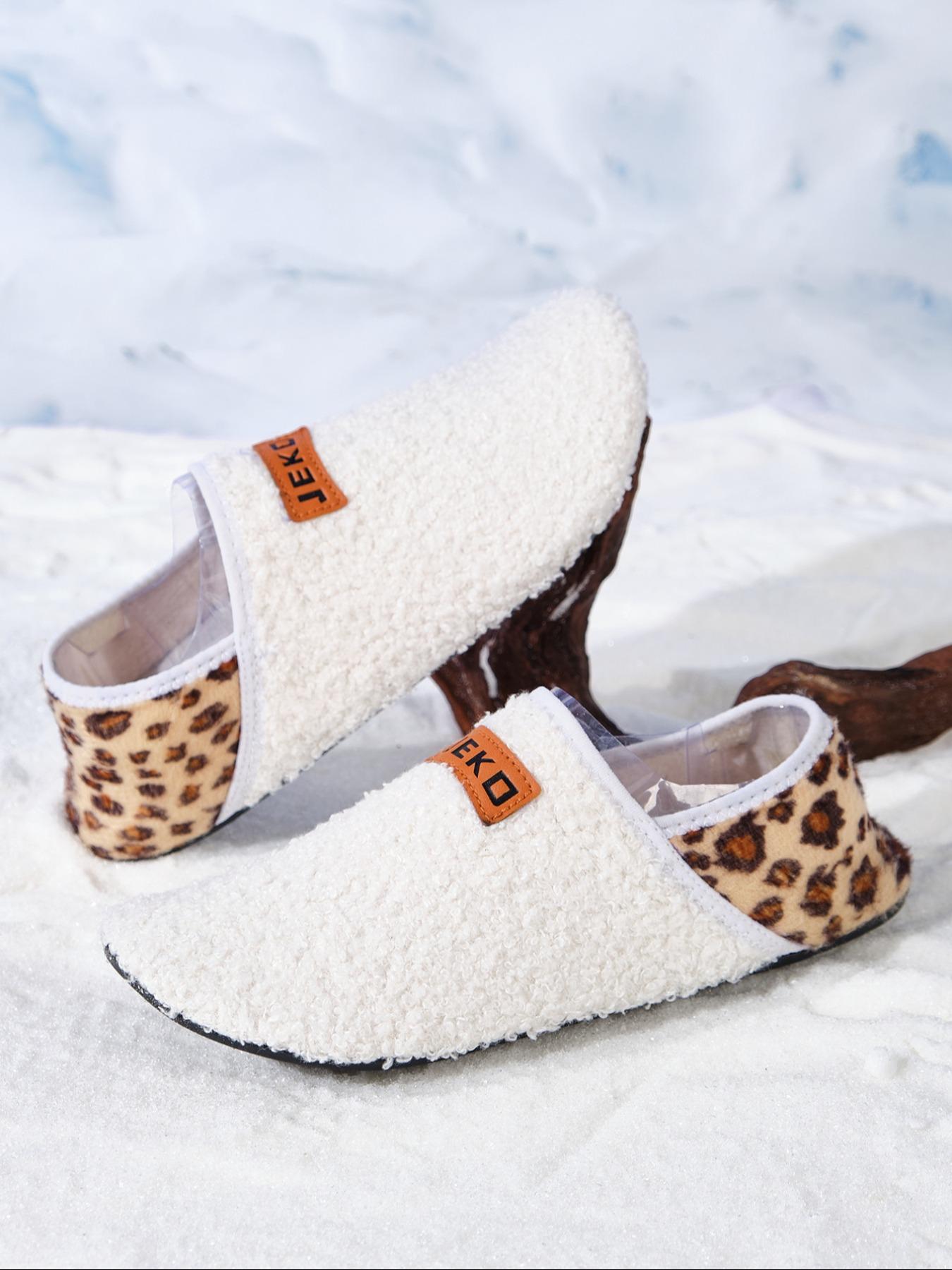 Unisex Indoor Casual Cotton Slippers, House Slippers, Comfortable Barefoot Feel, Soft Rubber Sole, Thickened Silent Shoes, Slip-On Sock Shoes, Home Sock Shoes, Warm Slippers