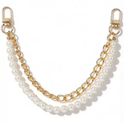 Faux Pearl Decorated Bag Chain, Fashionable Bag Strap for Women's Handbag, Trendy All-match & Exquisite Bag Accessories for Daily Use, Crossbody Strap, Accessories for Bags