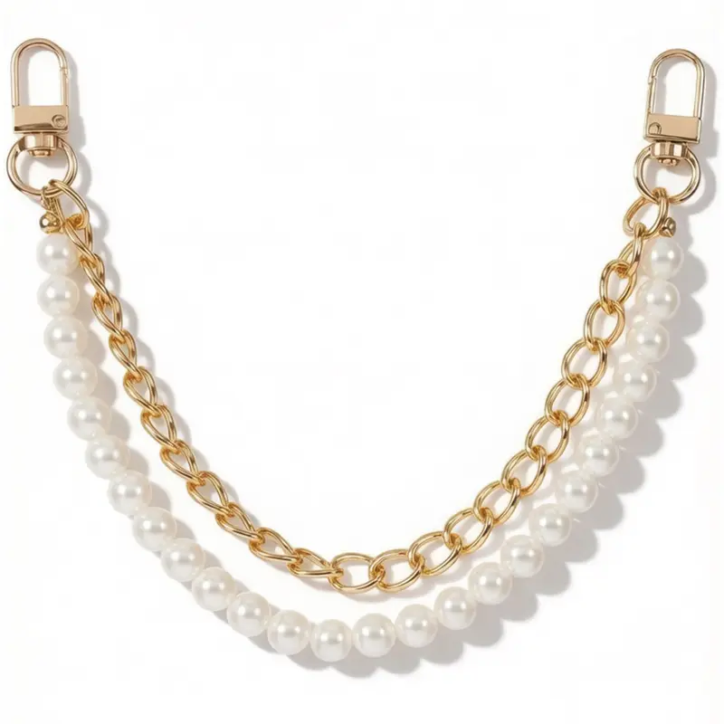 Faux Pearl Decorated Bag Chain, Fashionable Bag Strap for Women's Handbag, Trendy All-match & Exquisite Bag Accessories for Daily Use, Crossbody Strap, Accessories for Bags