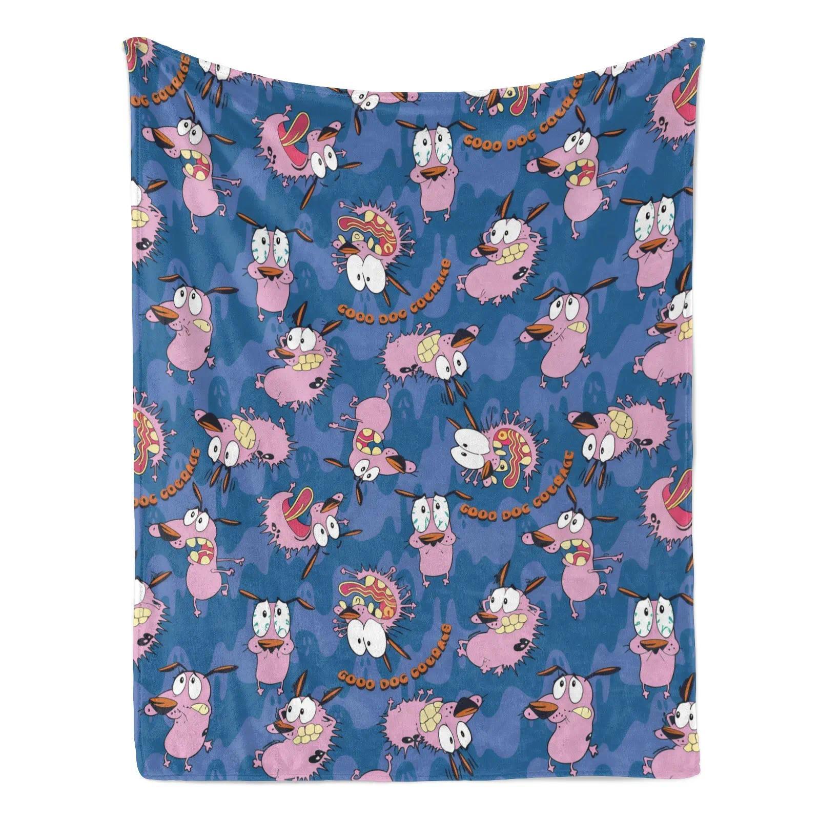 Cartoon Print Pink Courage the Cowardly Dog Funny Plush Flannel Throw Blanket - Cozy Lightweight Portable Sofa Bedding Decor, Matches Cooling Pillows Couch Cover, Warm Birthday Christmas Gift for Cartoon Fans Cartoon Print Pink Courage the Cowardly Dog Funny Plush Flannel Throw Blanket - Cozy Lightweight Portable Sofa Bedding Decor, Matches Cooling Pillows Couch Cover, Warm Birthday Christmas Gift for Cartoon Fans