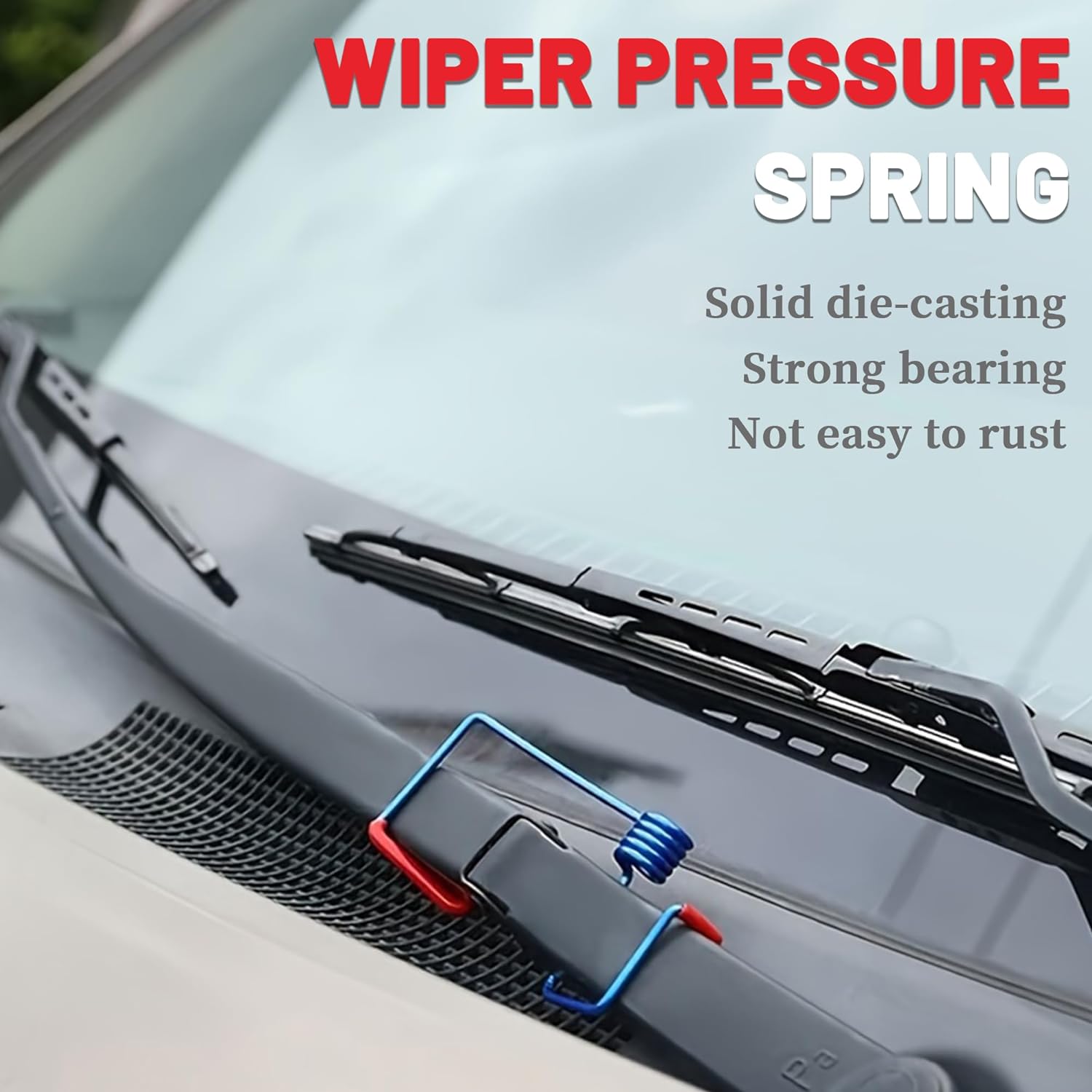 2-Pack Windshield Wiper Arm Pressure Spring Boosters, Practical Automotive Assistive Components, Easy Installation, Enhanced Performance, Improved Rain/Snow Visibility