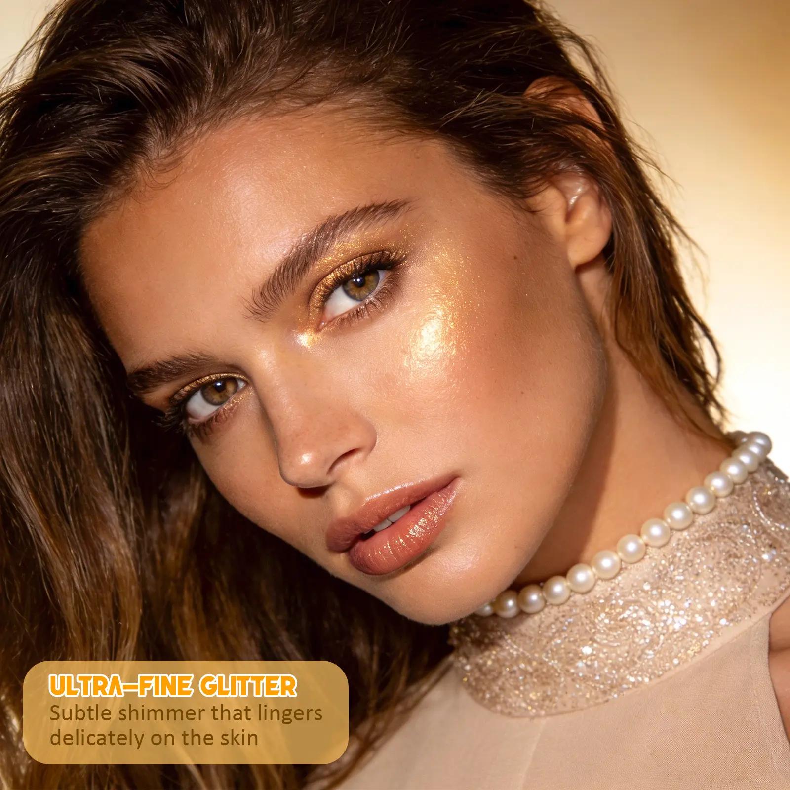 HANDAIYAN Highlighting Spray—featuring ultra-shimmering glitter particles, it serves to highlight and brighten both the face and body, while also adding a sparkling luster to clothing and hair.