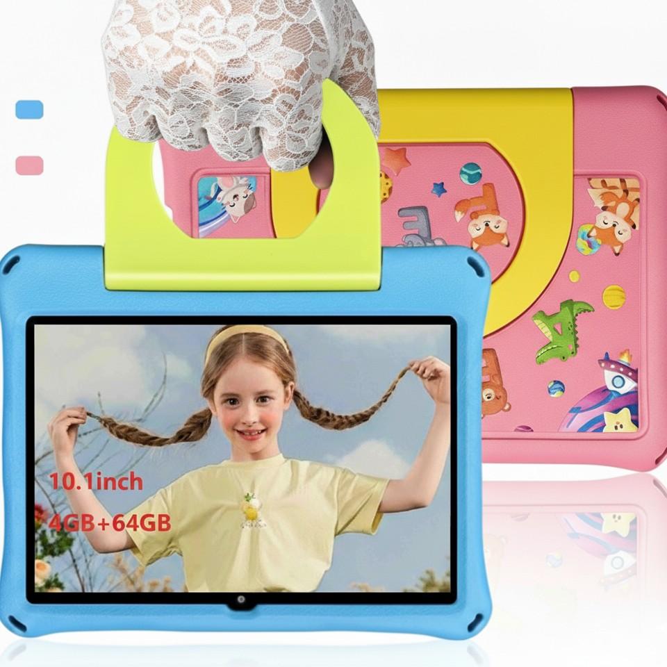 10.1 Inch Android Tablet for Kids Ages 3-12, Home Use, Movies, Internet, Wireless Connection, Games, Music, Educational Apps, Holiday Gift