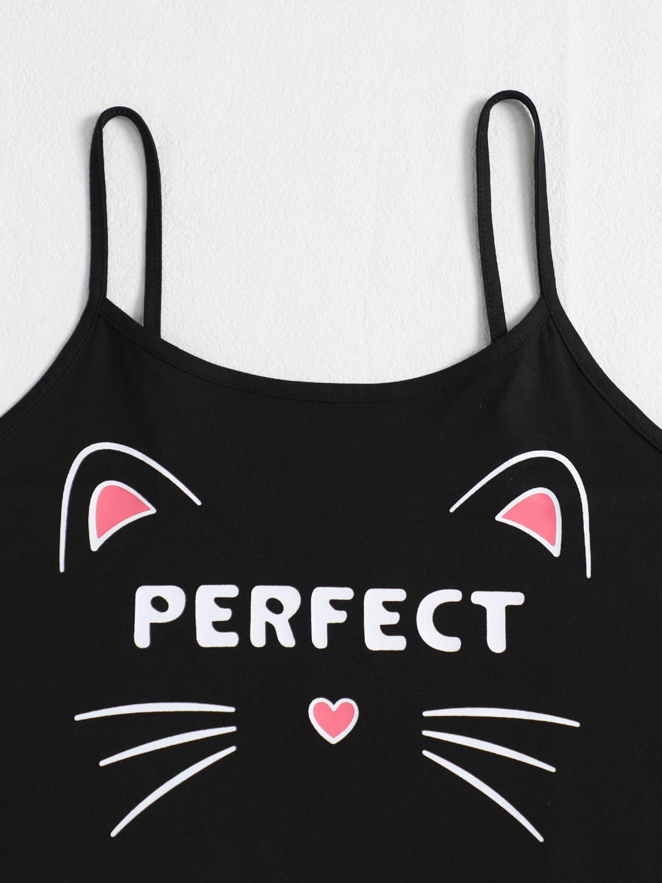 Women's Summer Sleepwear Set, Sexy Halter Top, Cartoon Letter Print, Polka Dot Bow Decor, Comfortable Lounge Wear, Casual Home