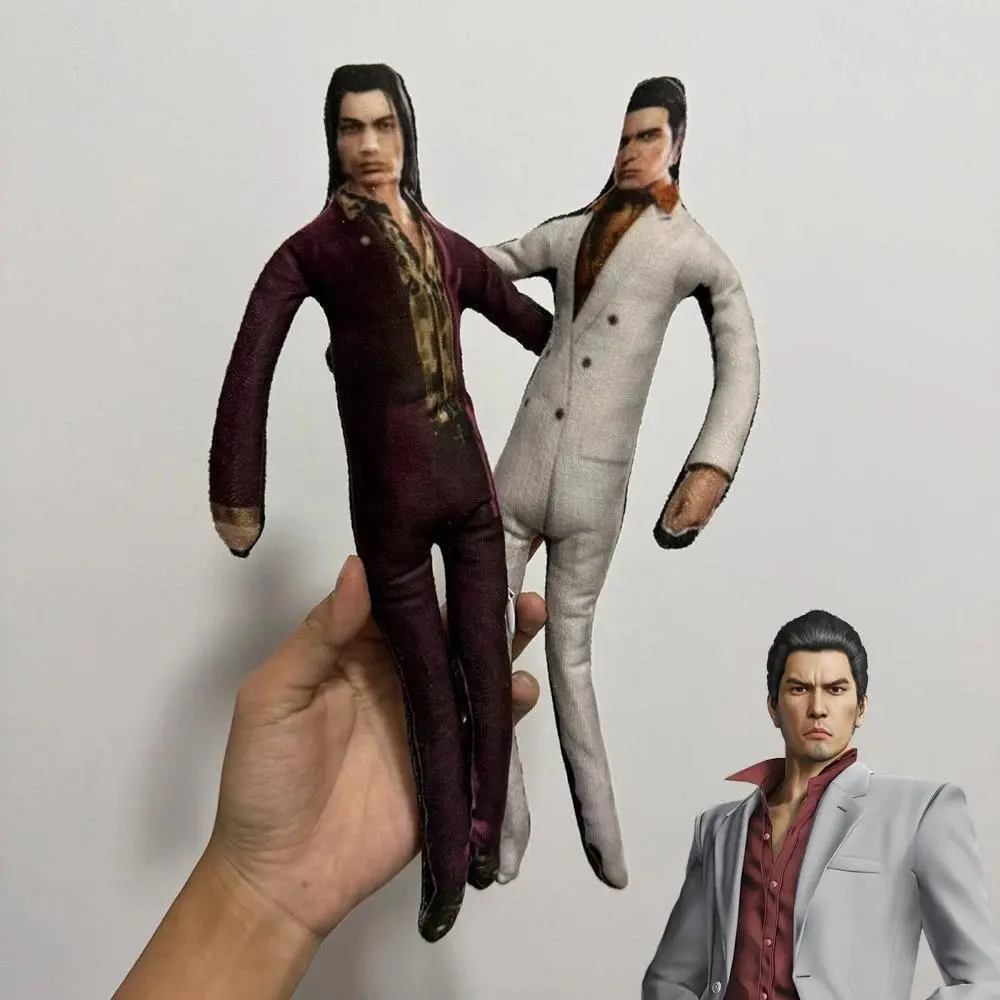 Game Yakuza Kiryu Kazuma Cosplay Plush Cotton Stuffed Doll Mascot Slender Twistable Shape Room Abstract Model Decoration Gift