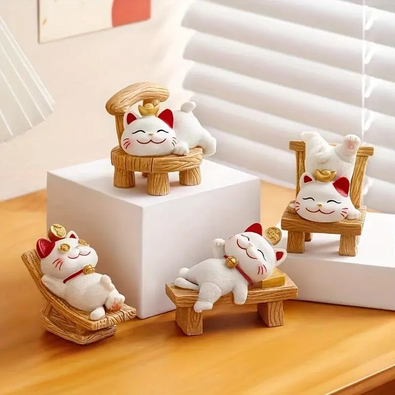Cat accessories, cute cats, office desktop accessories, workstations, home accessories, Collectible Figurines, Cute Cartoon Figurine, Cute Desktop Decoration