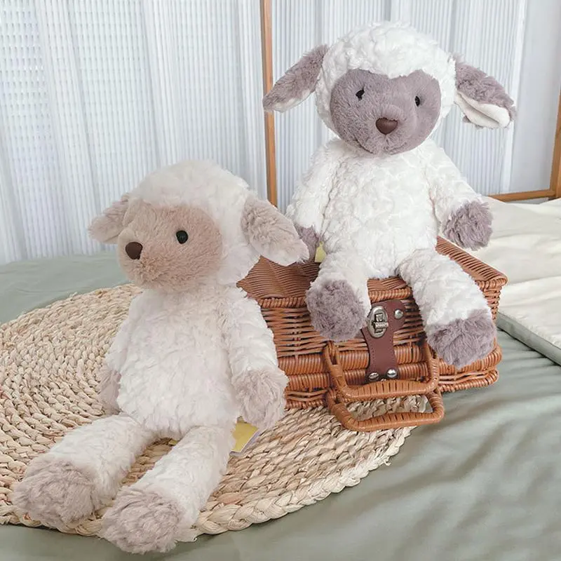 Soft Fluffy Sheep Toys Animal Stuffed & Plush Dolls 35cm Cuddly Lamb for Kids Children Gifts Appease Toys Sleeping Pillow