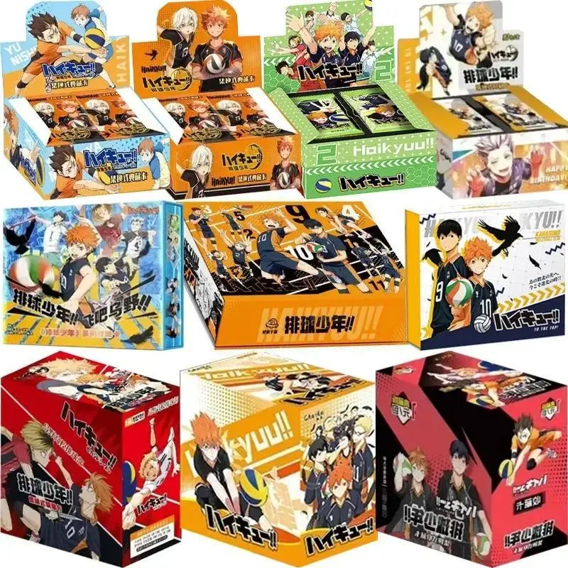 2026 Hot selling toys New Haikyuu Booster Box Cards Hinata Shoyo Kageyama Tobio Tsukishima Hotaru LR GMR Anime Character Collection Cards Toys Gifts Internet-famous toy