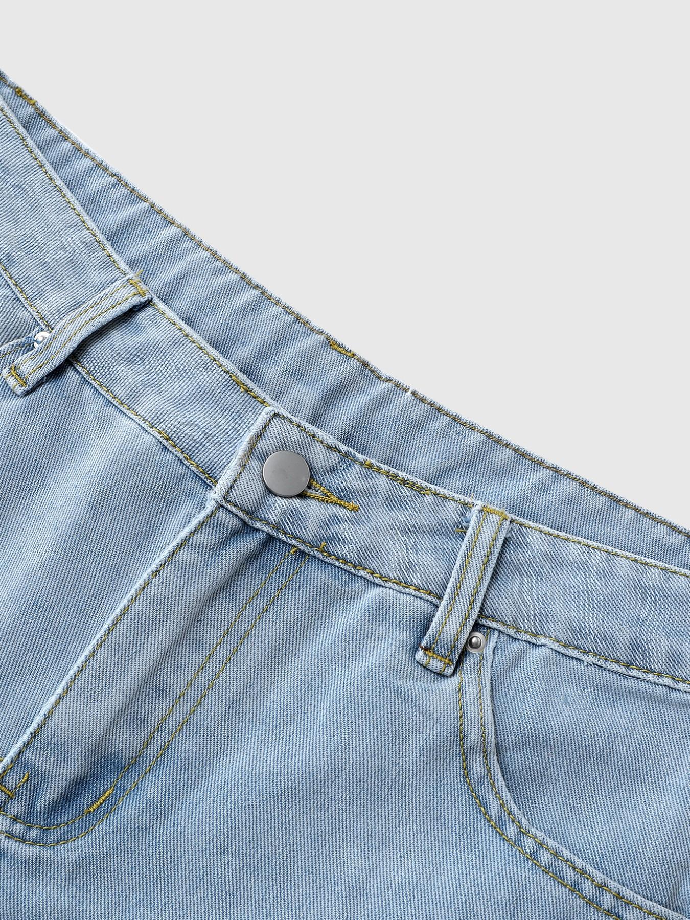 Men's Spider Web Print Denim Shorts, Y2K Gothic Street Style, Hip Hop Casual Loose Fit, Summer Daily Wear, Graphic Pattern