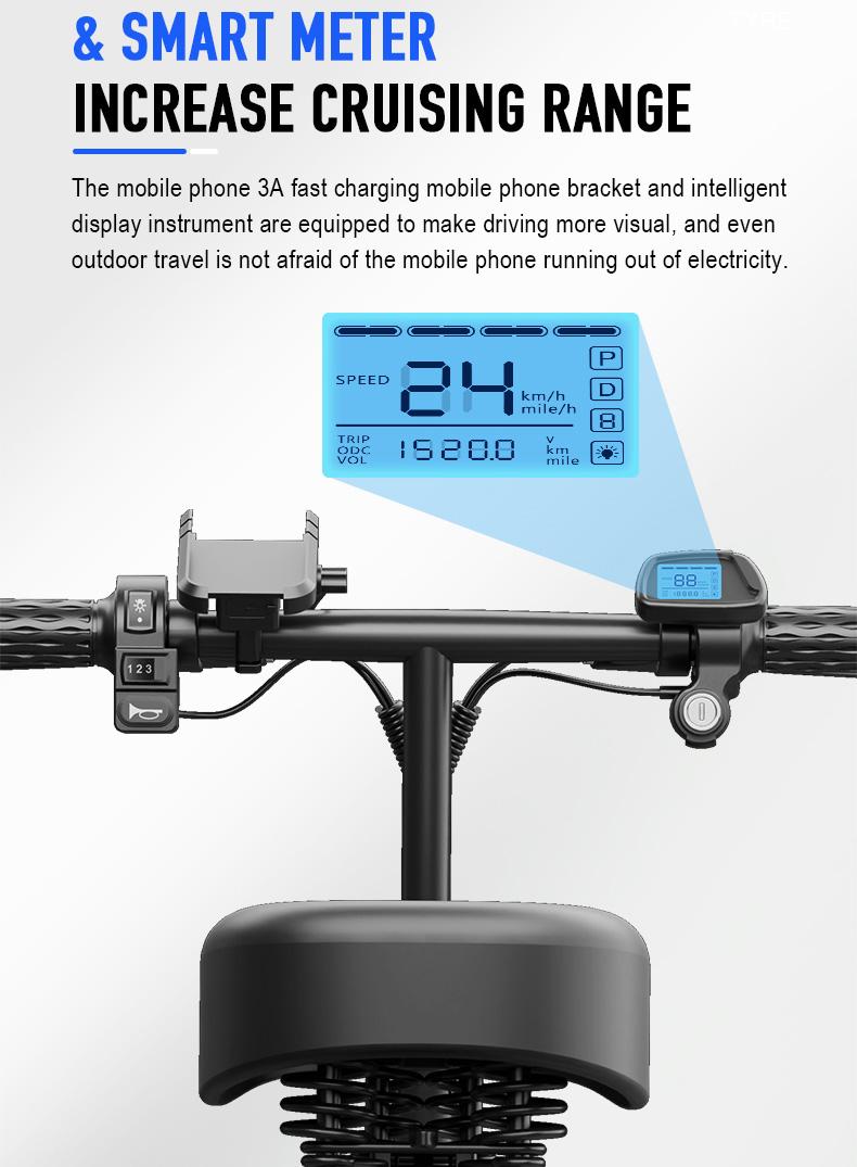 Adult Electric Bicycles 500W 48V 15AH 40KM Foldable Commuter Bikes with Detachable Batteries 20 Miles Per Hour 16 Stage Damping Folding Ebike