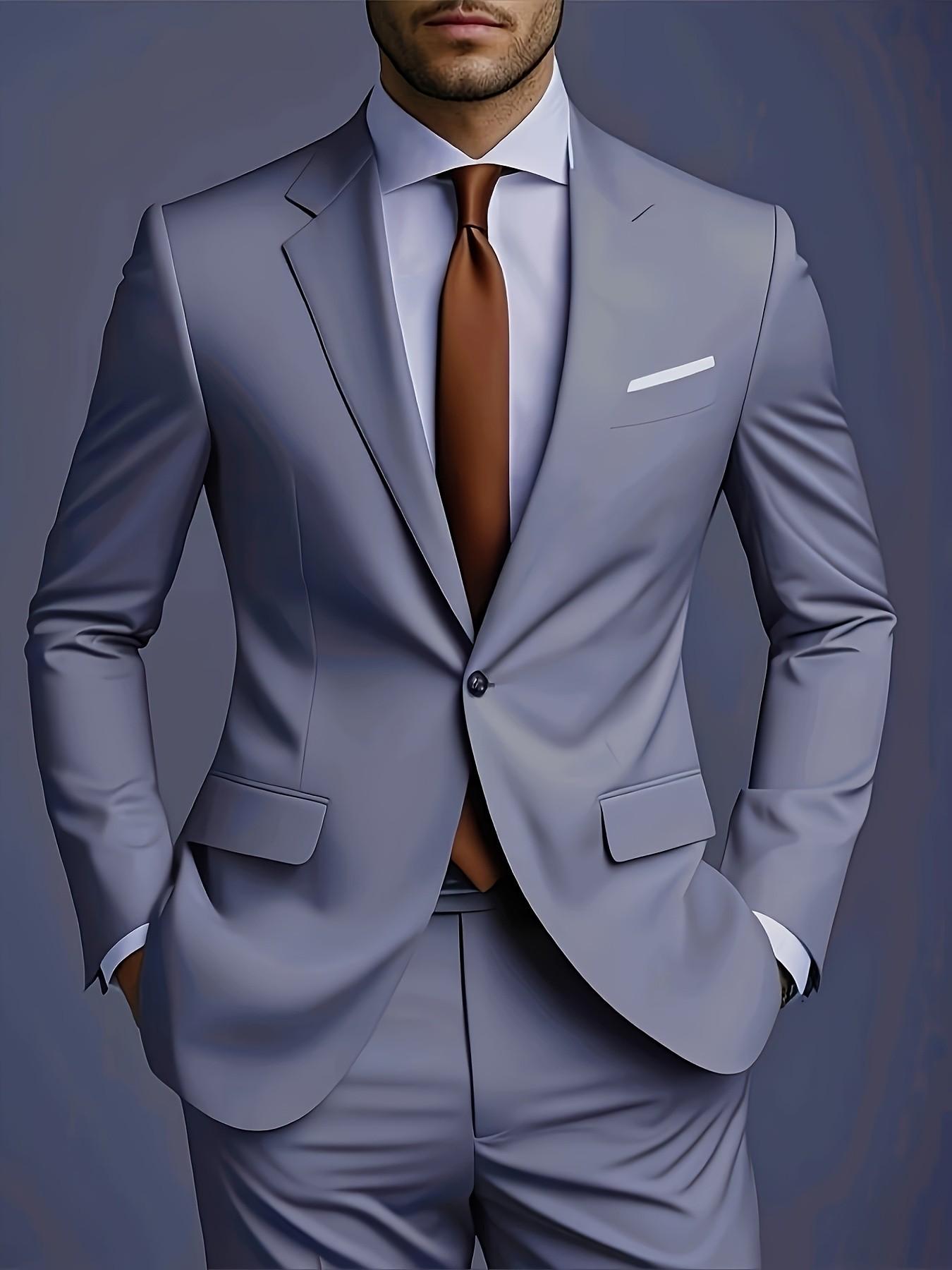Men's Single Breasted Blazer, Lightweight Formal Outerwear, Elegant Design, Perfect for Business & Casual Occasions, Comfortable Fit
