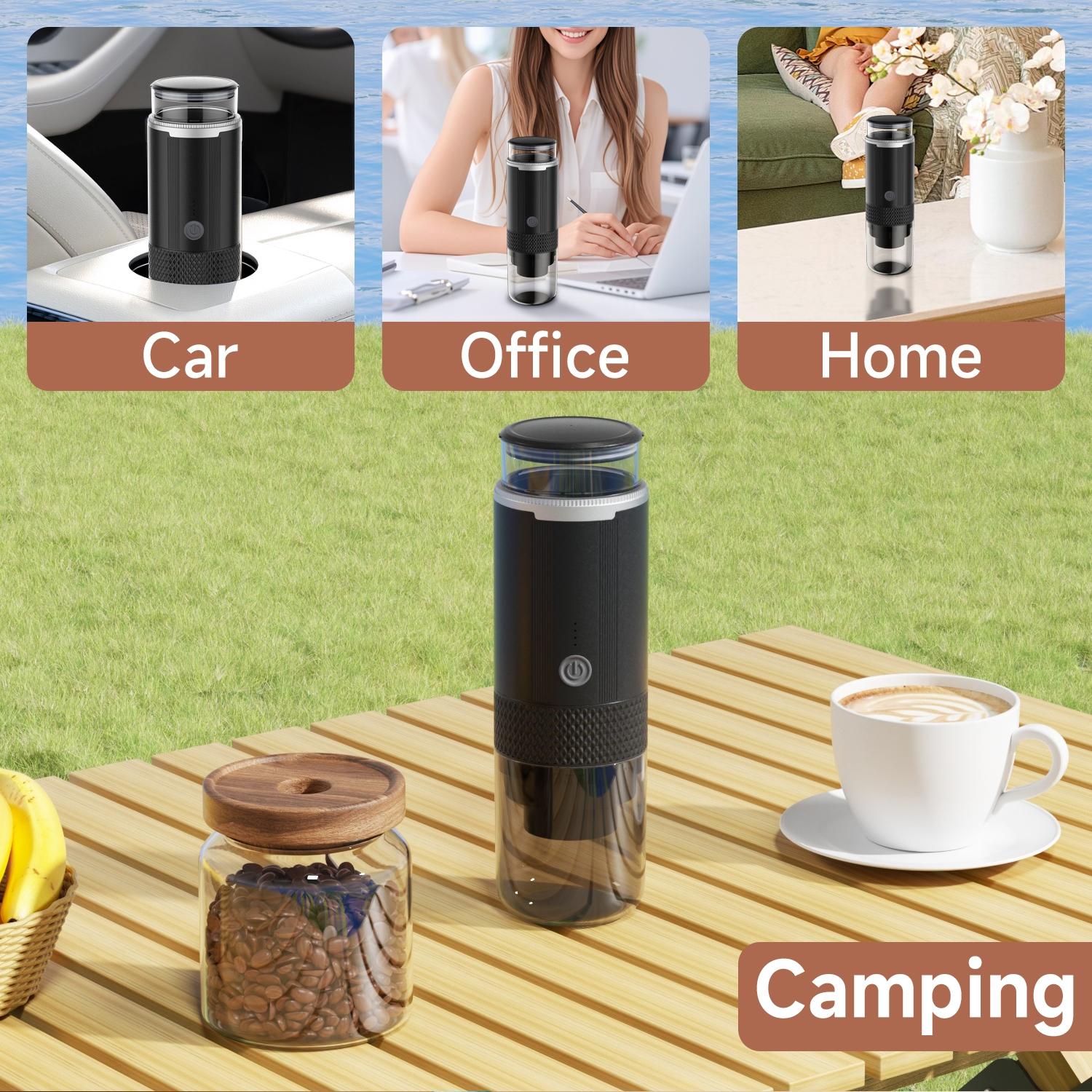Portable Electric Espresso Machine, Automatic Capsule Coffee Maker, Hot & Cold Brew, Compatible with K-Cups & Grounds, Travel-Friendly Design, Coffee Equipment