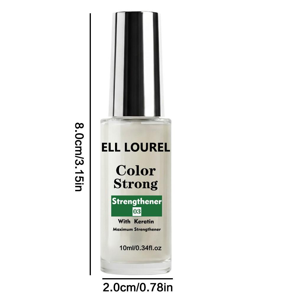 ELL LOUREL Gel Strong Nail Strengthener, 10ml Quick-Dry Nail Hardener & Repair Treatment, for Soft, Fragile & Brittle Nails, Strengthens Nail Beds, Prevents Brittle & Breaks with Long-Lasting Protection, Salon-Quality Finish, Daily Nail Care Serum Oil.