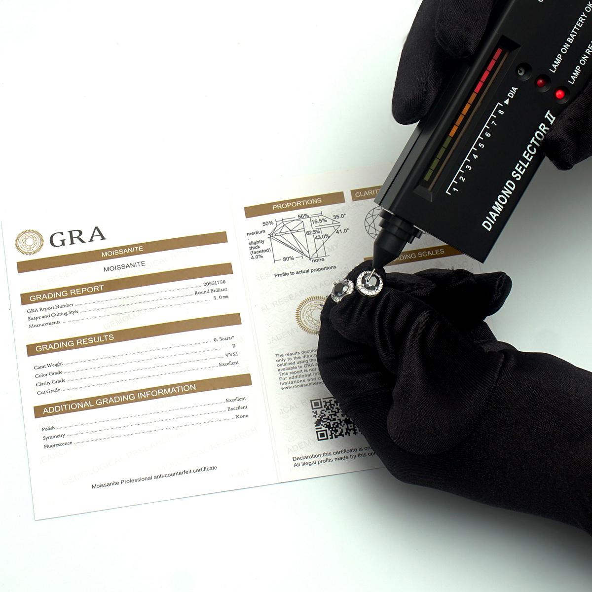 Delzzad S925 Halo VVS Synthetic Moissanite Stud Earring Daily Costume Jewelry Accessories Perfect Birthday Wedding Anniversary Gifts for Women