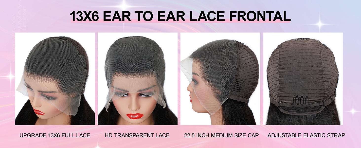 Lemoda 13x6 Full Lace Frontal Wig 200 Density Straight 13x4 Lace Front Wigs Human Hair Transparent Lace Pre Plucked 15A Brazilian Virgin Human Hair Wigs for Women Lemoda 13x6 Full Lace Frontal Wig 200 Density Straight 13x4 Lace Front Wigs Human Hair Transparent Lace Pre Plucked 15A Brazilian Virgin Human Hair Wigs for Women
