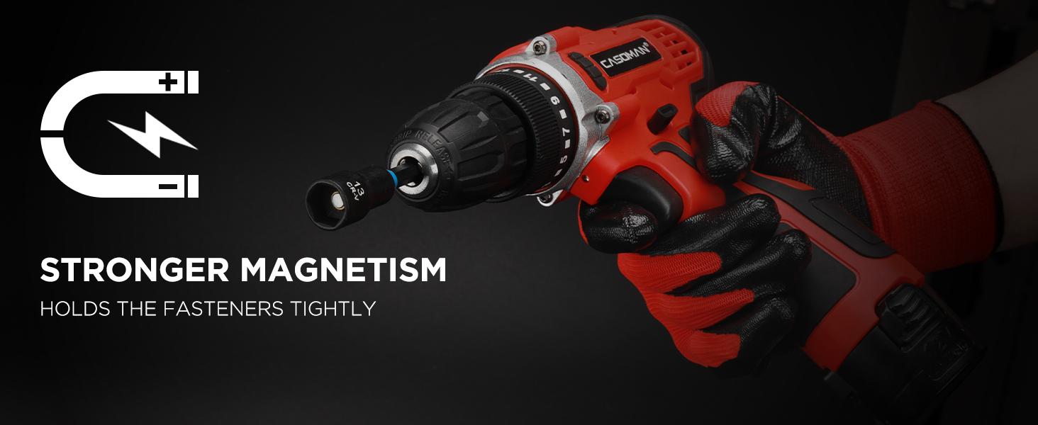 CASOMAN 55-Piece Magnetic Nut Driver Set for Impact Drill Deep & Shallow Metric & SAE Includes Screwdriver Bits Bit Extension Bar Socket Adapters & Wing Nut Driver Tool Box #TikTokShopBlackFriday