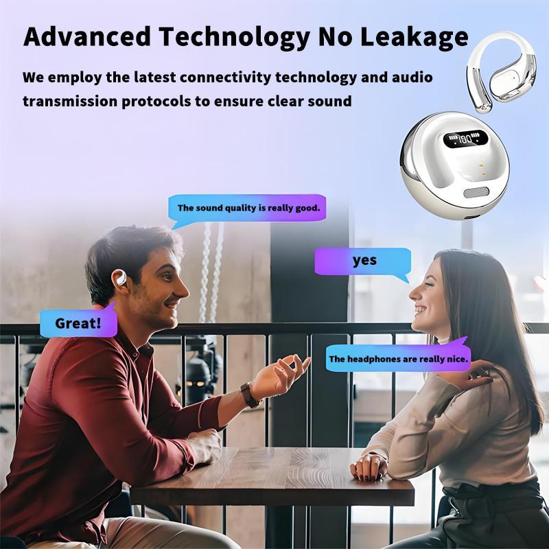 PAVUN Open Ear Headphones Outside The Ear Wireless Ear Hanging Bluetooth Headset,built-in microphone,LED power display,Ows Over The Ear Open Ear Buds Earbuds Outside The Ear Headphones Bone Air Conduction Earbuds
