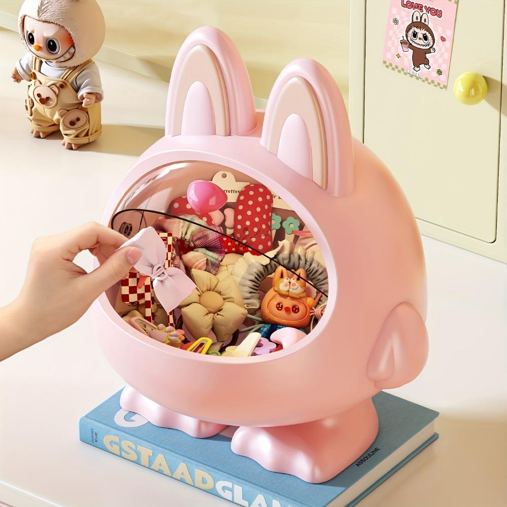 Multifunctional plastic desktop storage box, made of durable plastic material, suitable for storing items in the living room, reception desk and bar counter, can hold jewelry, keys and cosmetics.