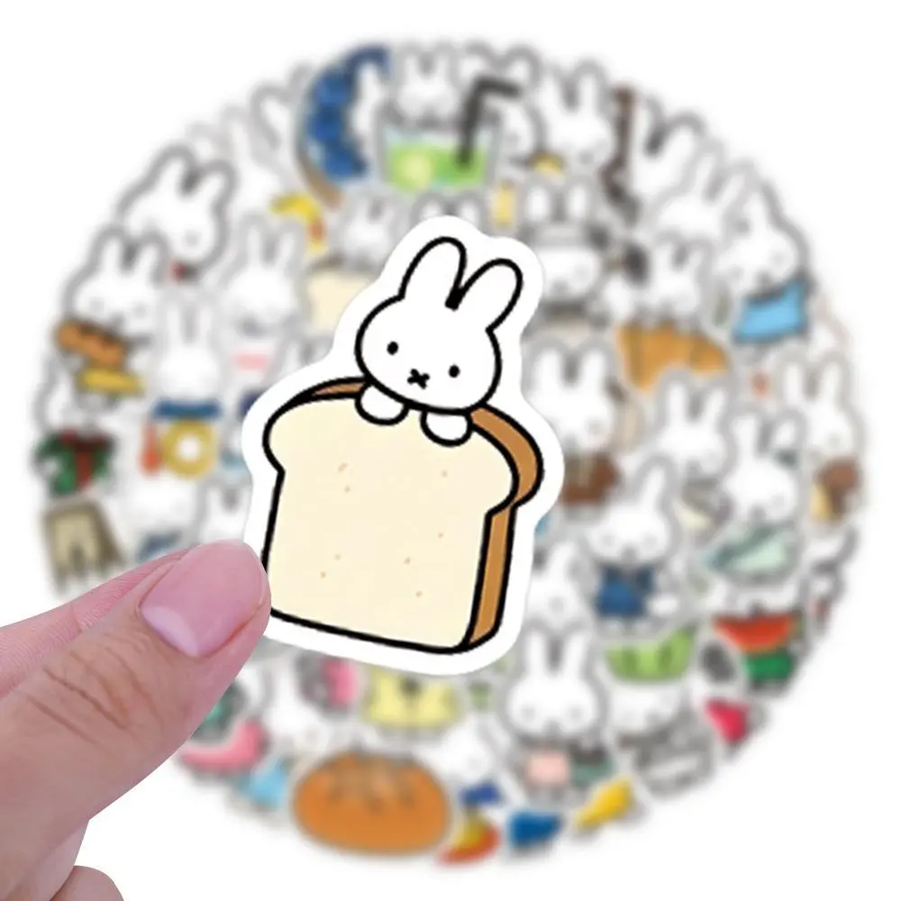105pcs Cute Miffy Cartoon Graffiti Stickers Decals Suitcase Laptop Computer Water Cup Guitar Decoration DIY Kids Classics Toy